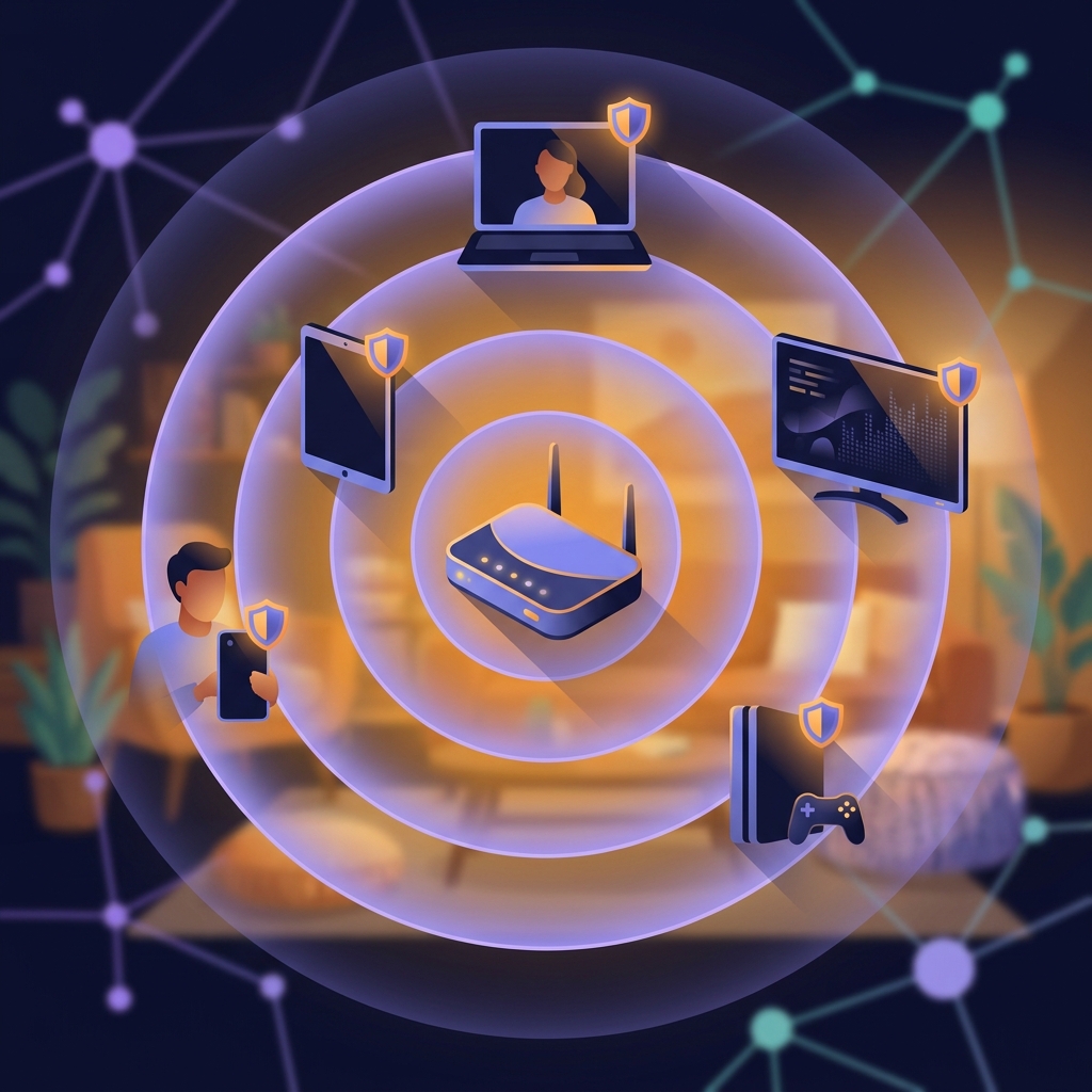 Home router with network-wide gambling site blocking protecting all connected devices