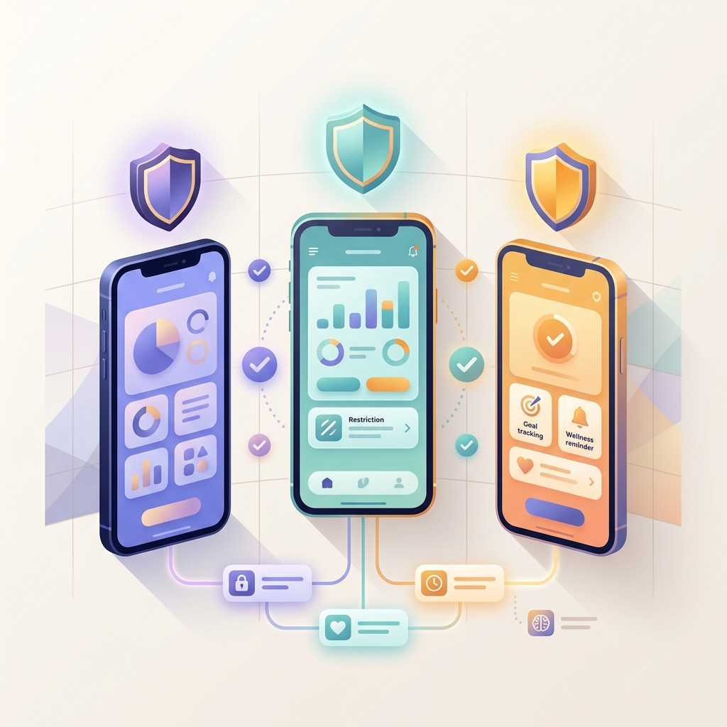 Comprehensive gambling blocker apps lineup with ratings and feature comparison